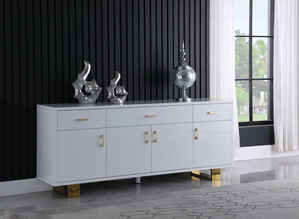 Excel White Lacquer Sideboard/Buffet