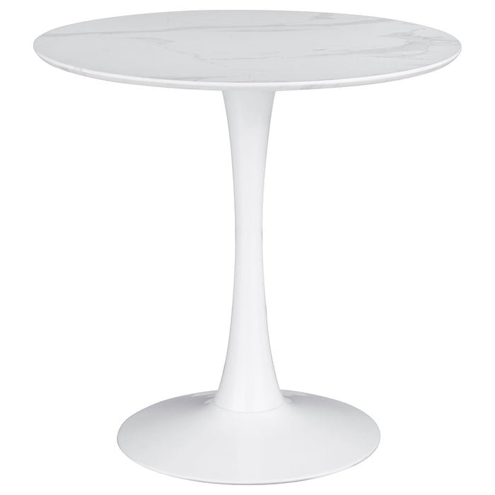 Arkell 30-inch Round Pedestal Dining Table White image