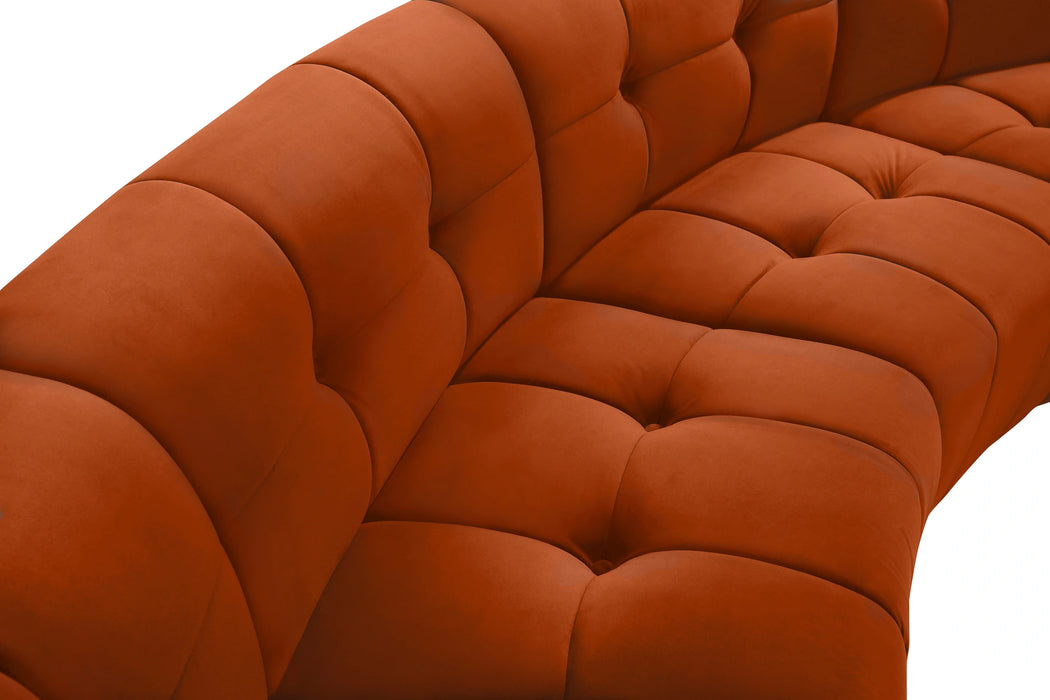 Limitless Cognac Velvet 8pc. Modular Sectional