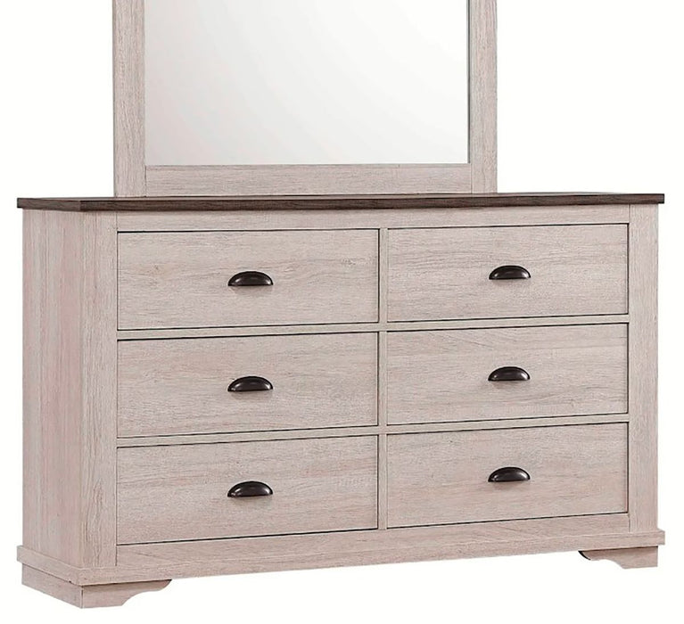 Crown Mark Furniture Coralee 6 Drawer Dresser in White image