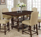 Crown Mark Langley Counter Height Table in Dark Brown image