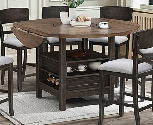 Crown Mark Furniture Oakly Counter Height Table in Brown image
