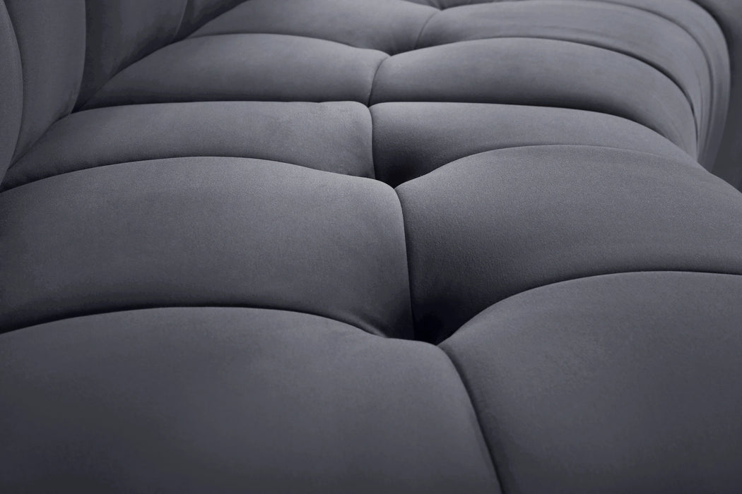 Limitless Grey Velvet 2pc. Modular Sectional