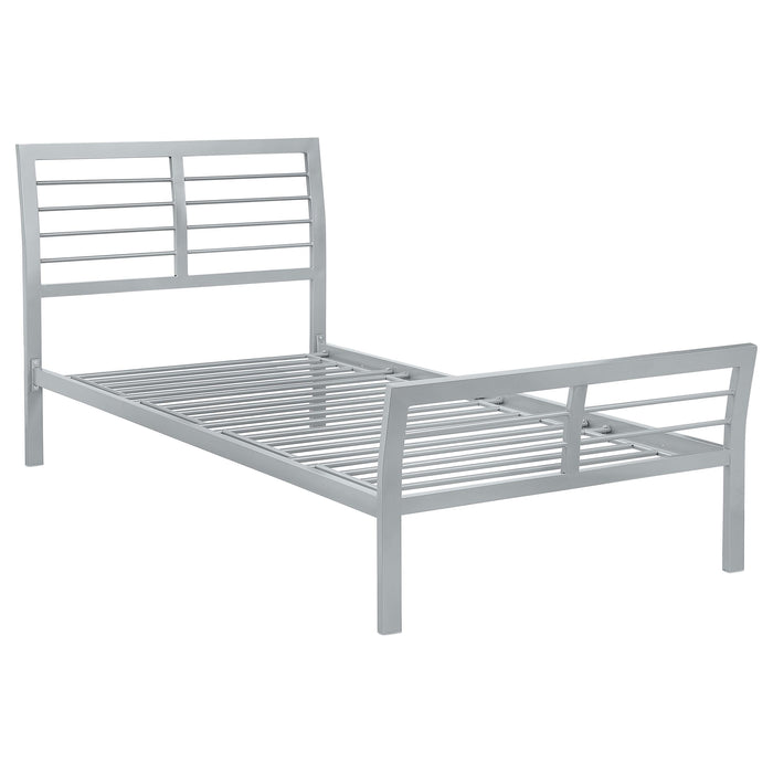 Cooper Twin Metal Bed Silver image