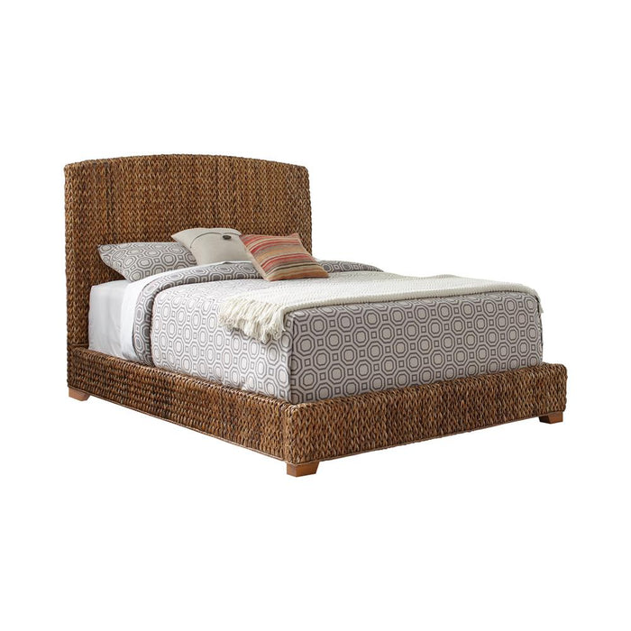 Laughton Hand-Woven Banana Leaf California King Bed Amber image