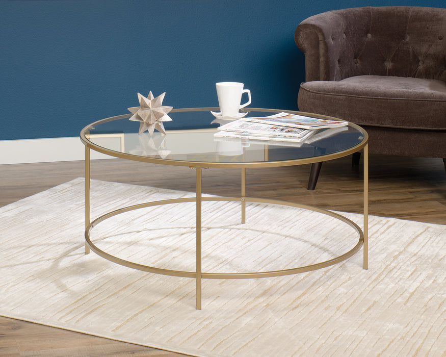 Int Lux Coffee Table Rd Satin Gold/clr