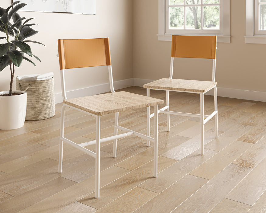 Boulevard Cafe Dining Chair Wh&camel 3a