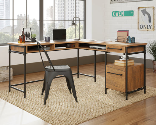 Iron City L Desk Checked Oak image