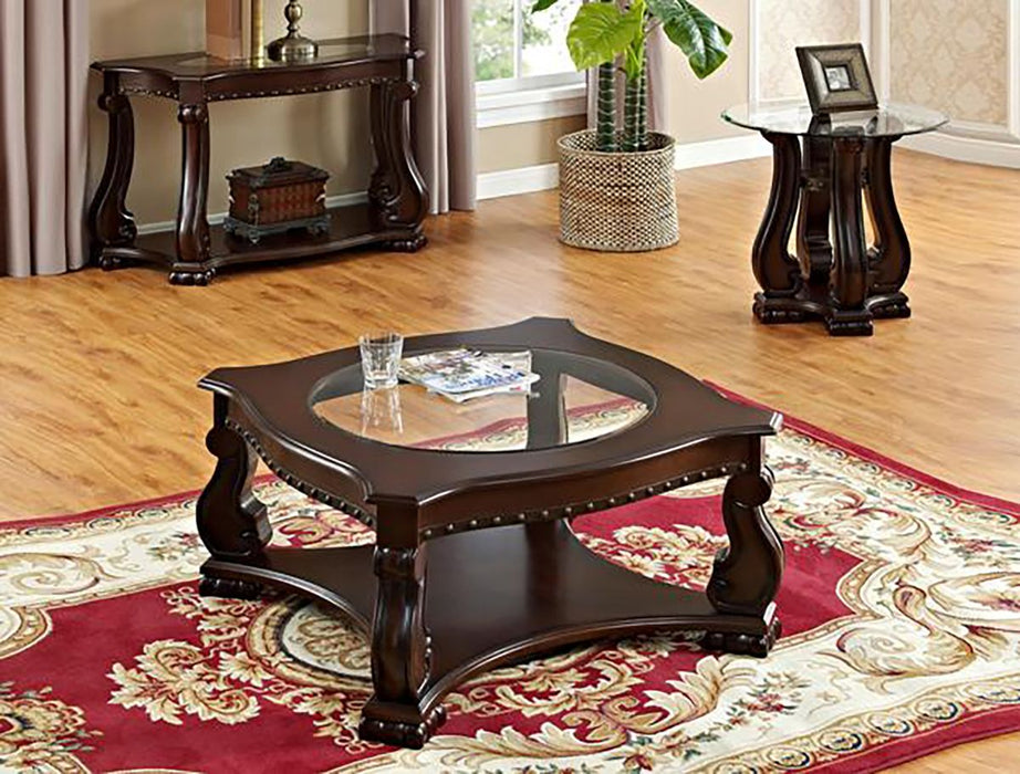 Crown Mark Furniture Madison Wood Coffee Table in Brown