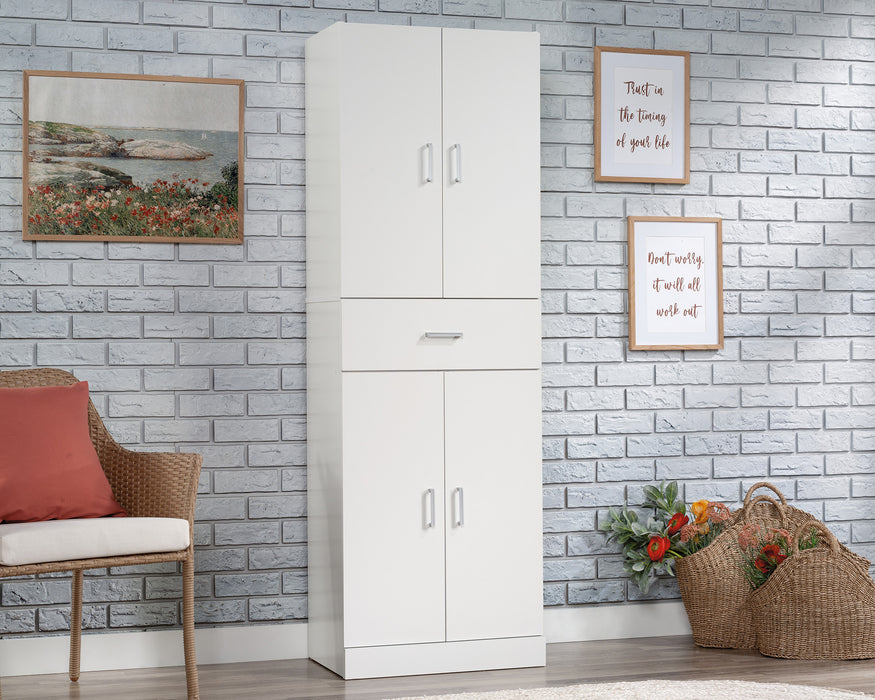 4-Door/1-drawer Storage Cabinet Wh