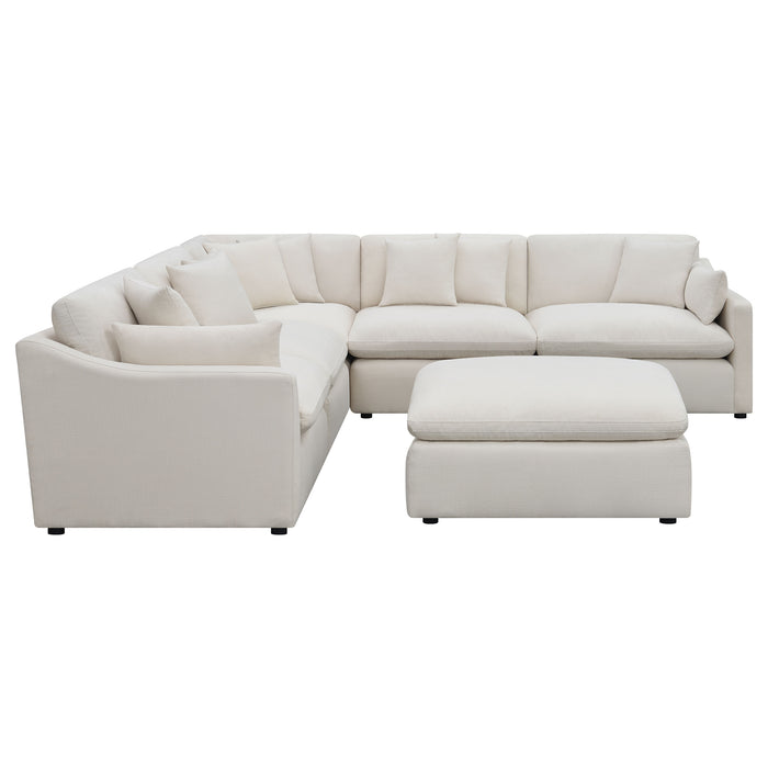 Hobson 6-piece Reversible Cushion Modular Sectional Off-White image