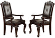 Crown Mark Kiera Dining Arm Chair in Warm Brown (Set of 2) image