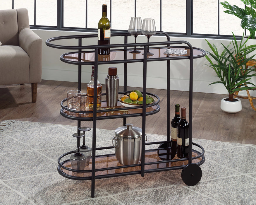 Coral Cape Ar Cart Metal/glass Black 3a