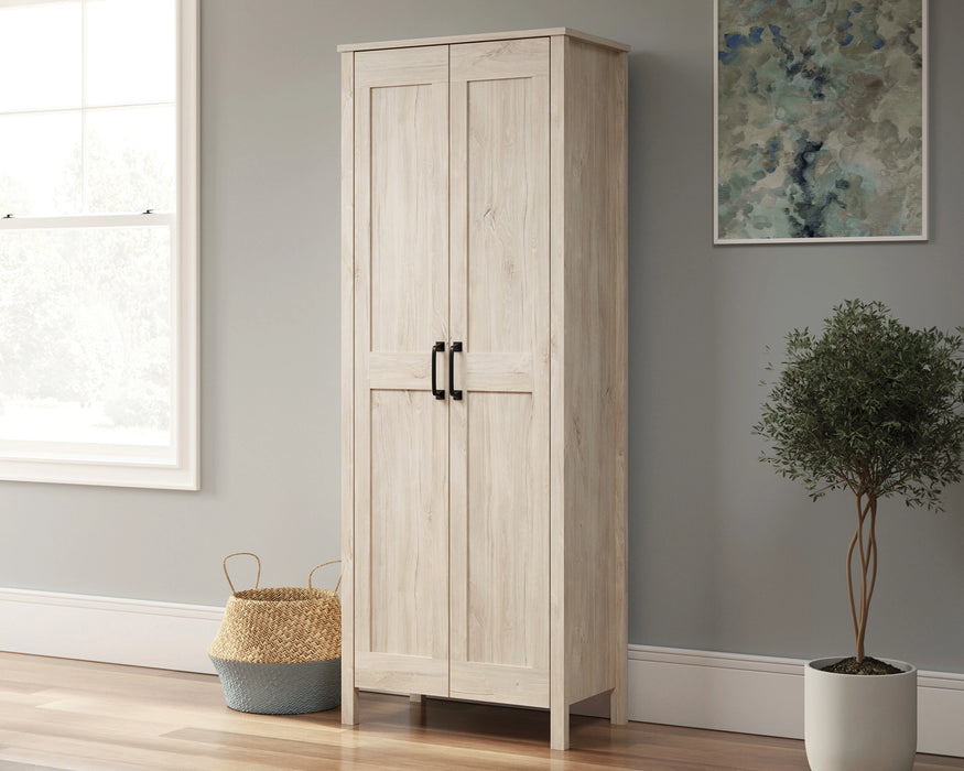 2-Door Storage Cabinet Chalk Oak