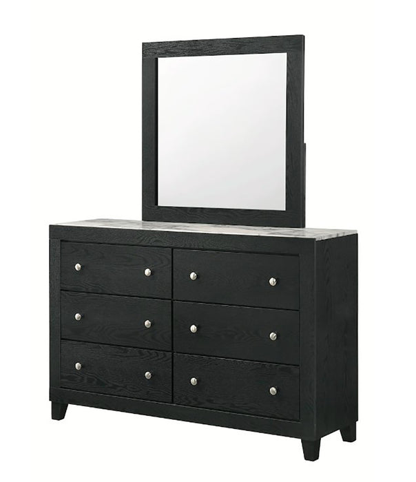 Crown Mark Furniture Cadence 6 Drawer Dresser in Black