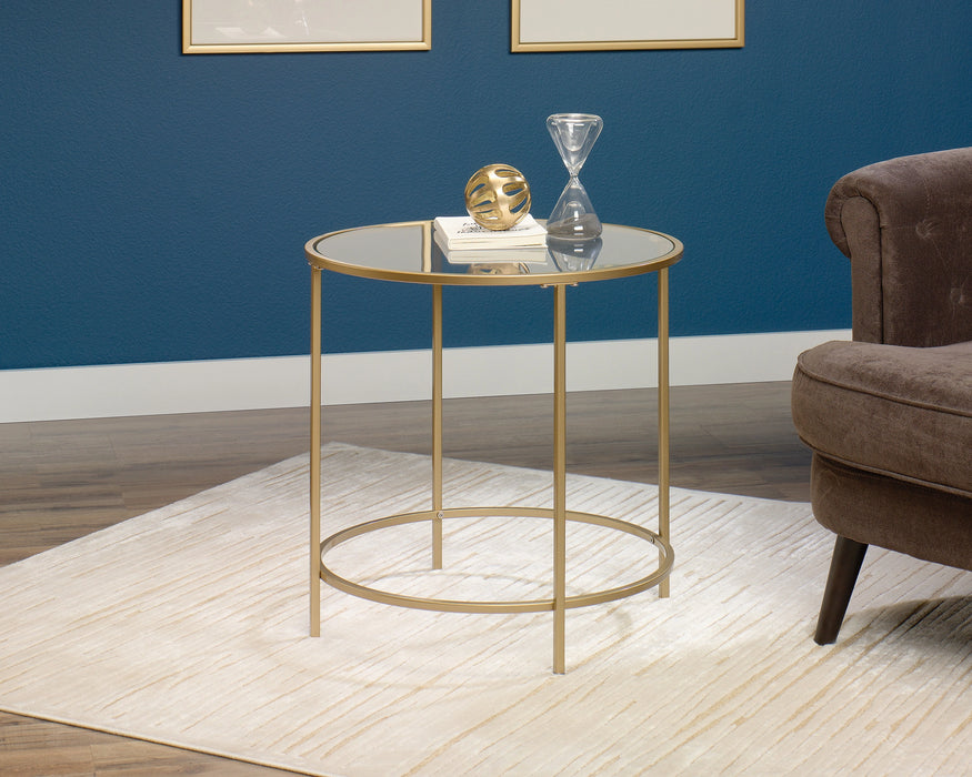Int Lux Side Table Round Satin Gold