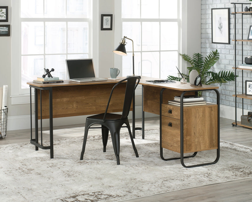 Station House L-Desk Etched Oak