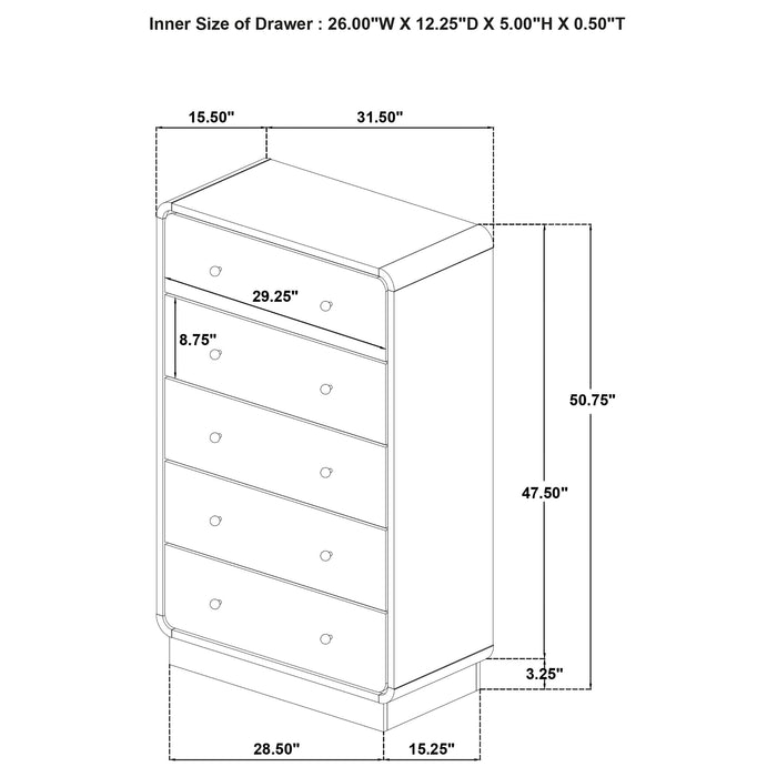Cavelle 5 Pc Bedroom Set