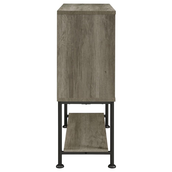 Claremont Sliding Door Bar Cabinet with Lower Shelf Grey Driftwood