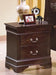 Crown Mark Furniture Louis Philip Nightstand in Dark Cherry B3850-2 image