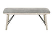 Crown Mark White Sands Bench in Cream/Grey 2132-BENCH image