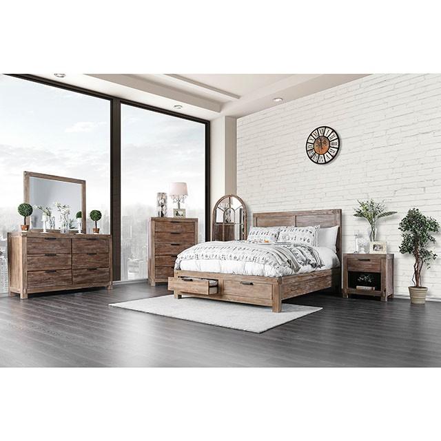 Wynton Weathered Light Oak Cal.King Bed