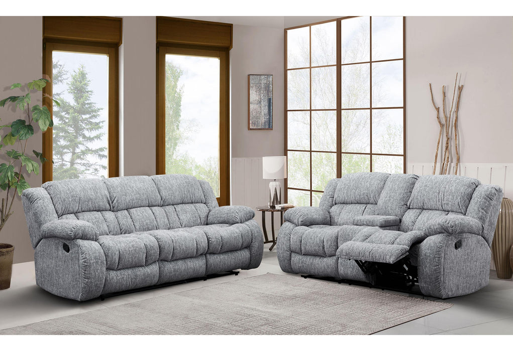 U250 GREY RECLINING SOFA/CONSOLE RECLINING LOVESEAT image