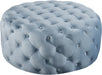 Addison Sky Blue Velvet Ottoman/Bench image