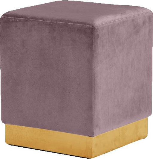 Jax Pink Velvet Ottoman/Stool image