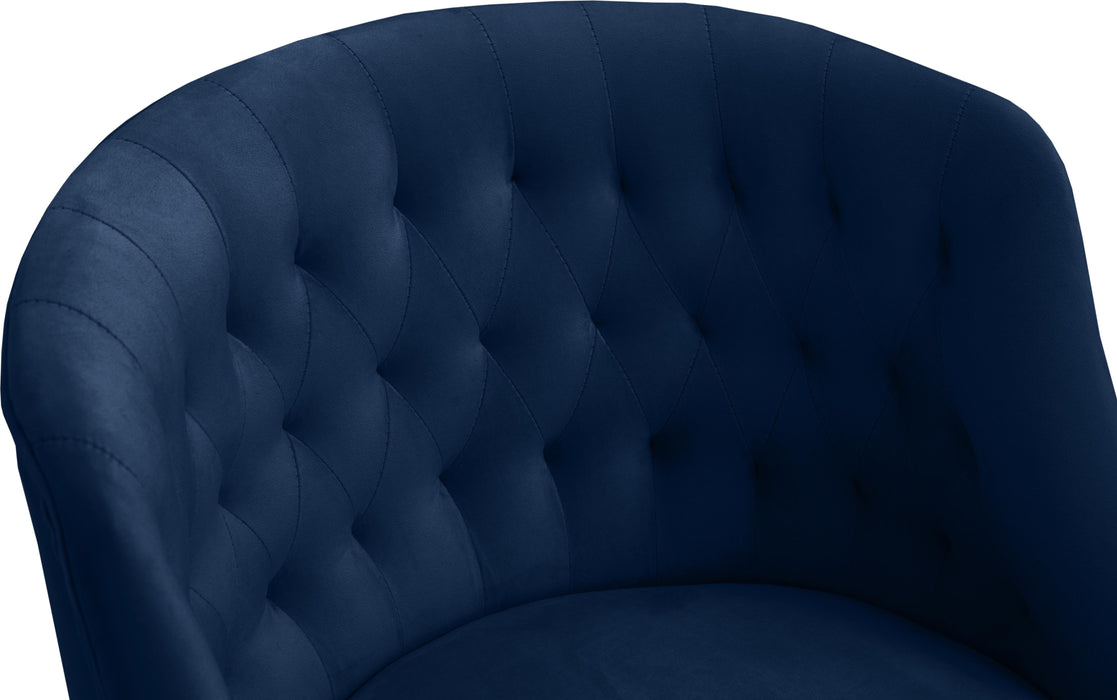 Arden Navy Velvet Office Chair