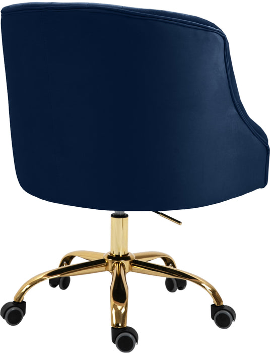 Arden Navy Velvet Office Chair