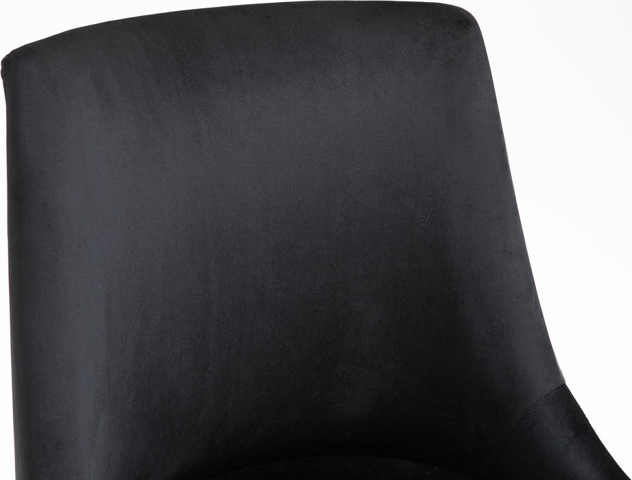 Karina Black Velvet Office Chair