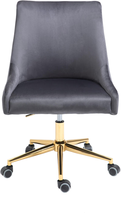 Karina Grey Velvet Office Chair