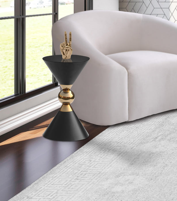 Malia Black / Gold End Table