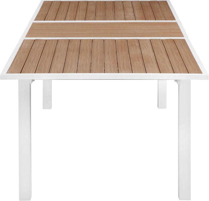 Nizuc Brown manufactured wood Outdoor Patio Extendable Aluminum Dining Table