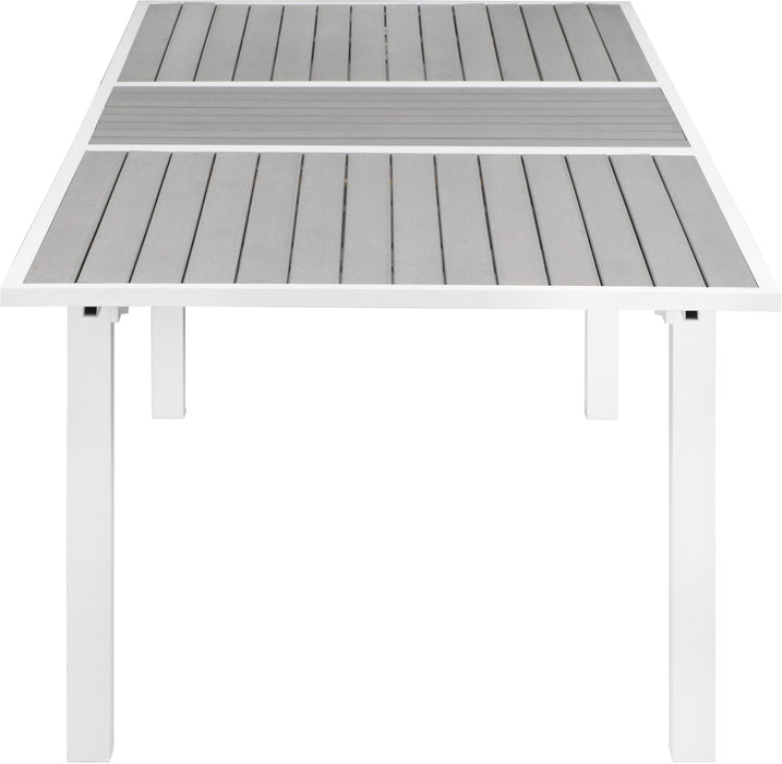 Nizuc Grey manufactured wood Outdoor Patio Extendable Aluminum Dining Table