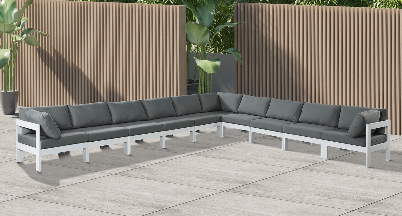 Nizuc Grey Waterproof Fabric Outdoor Patio Modular Sectional