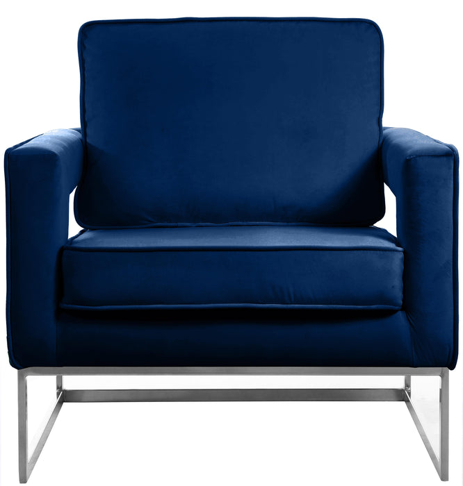 Noah Navy Velvet Accent Chair