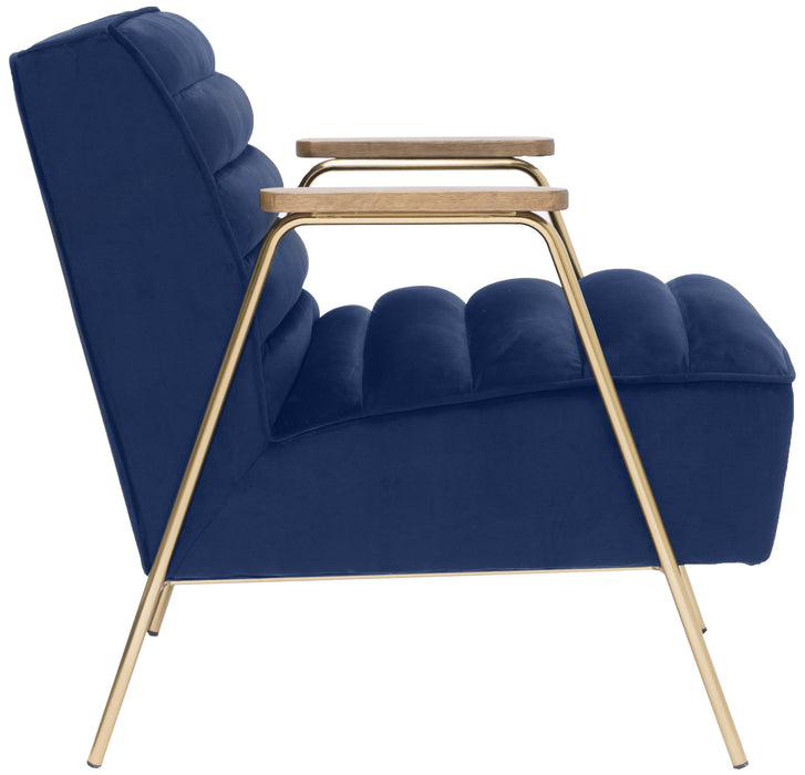 Woodford Navy Velvet Accent Chair