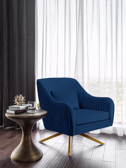 Paloma Navy Velvet Accent Chair