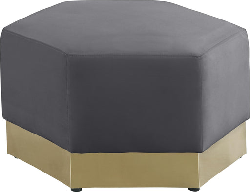 Marquis Grey Velvet Ottoman image