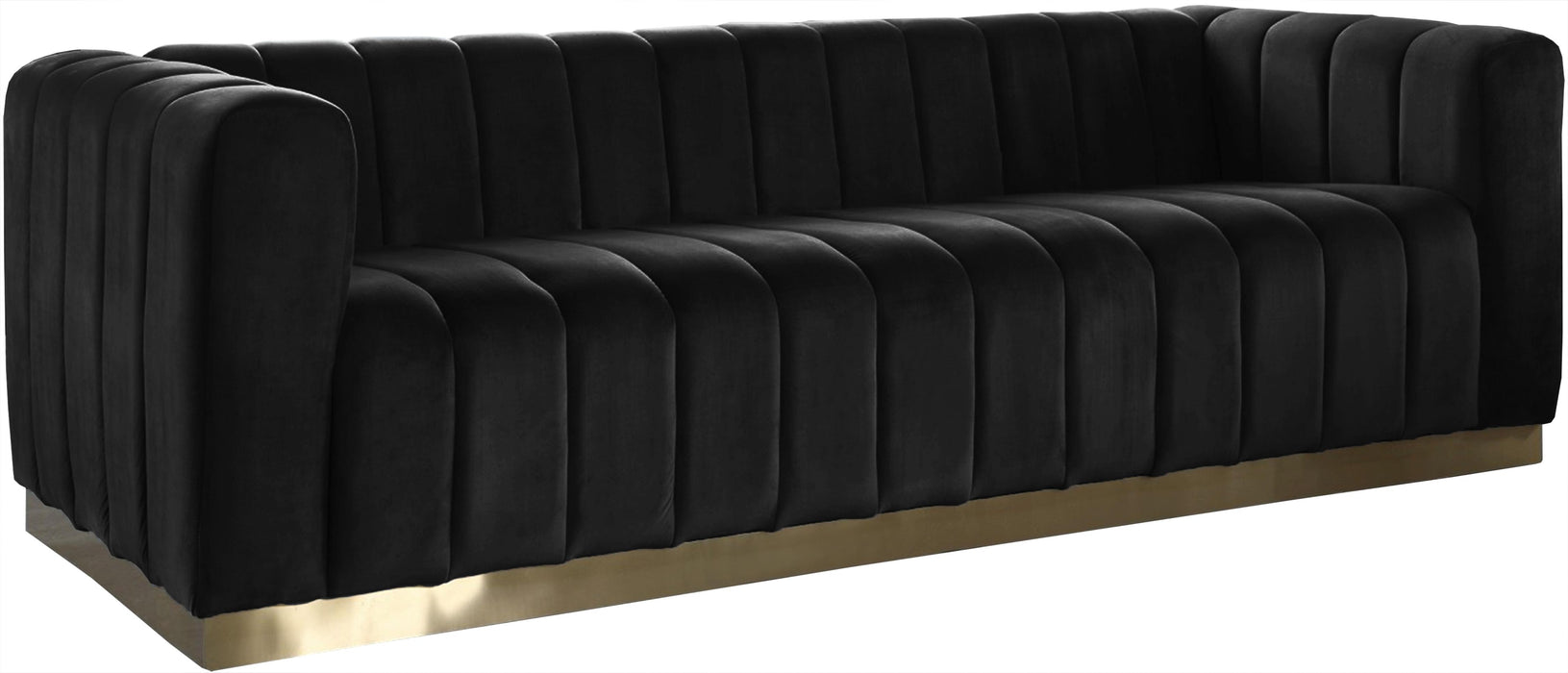 Marlon Black Velvet Sofa image