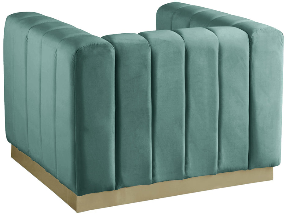 Marlon Mint Velvet Chair