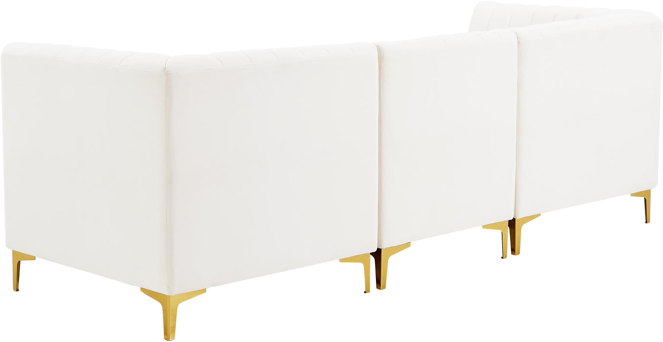 Alina Cream Velvet Modular Sofa