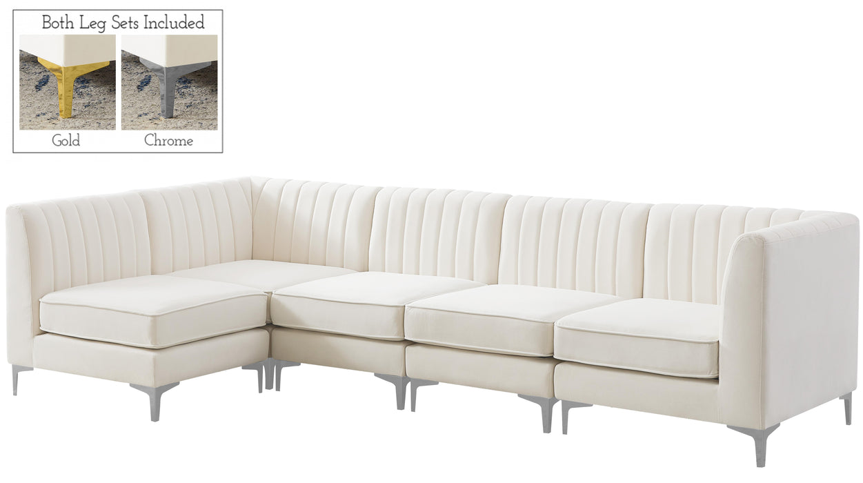 Alina Cream Velvet Modular Sectional