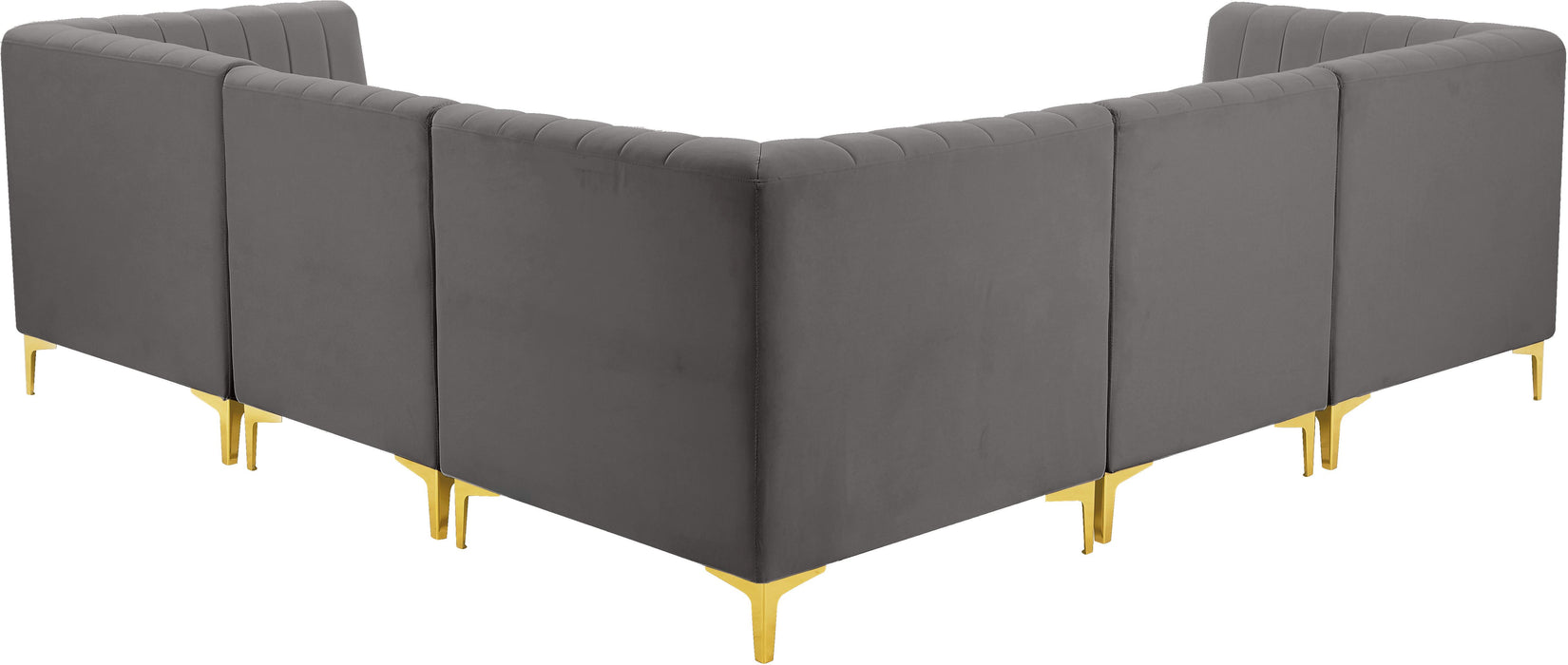 Alina Grey Velvet Modular Sectional