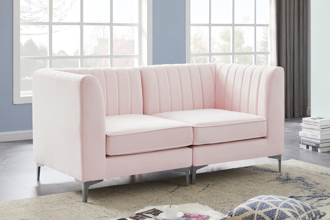 Alina Pink Velvet Modular Sectional