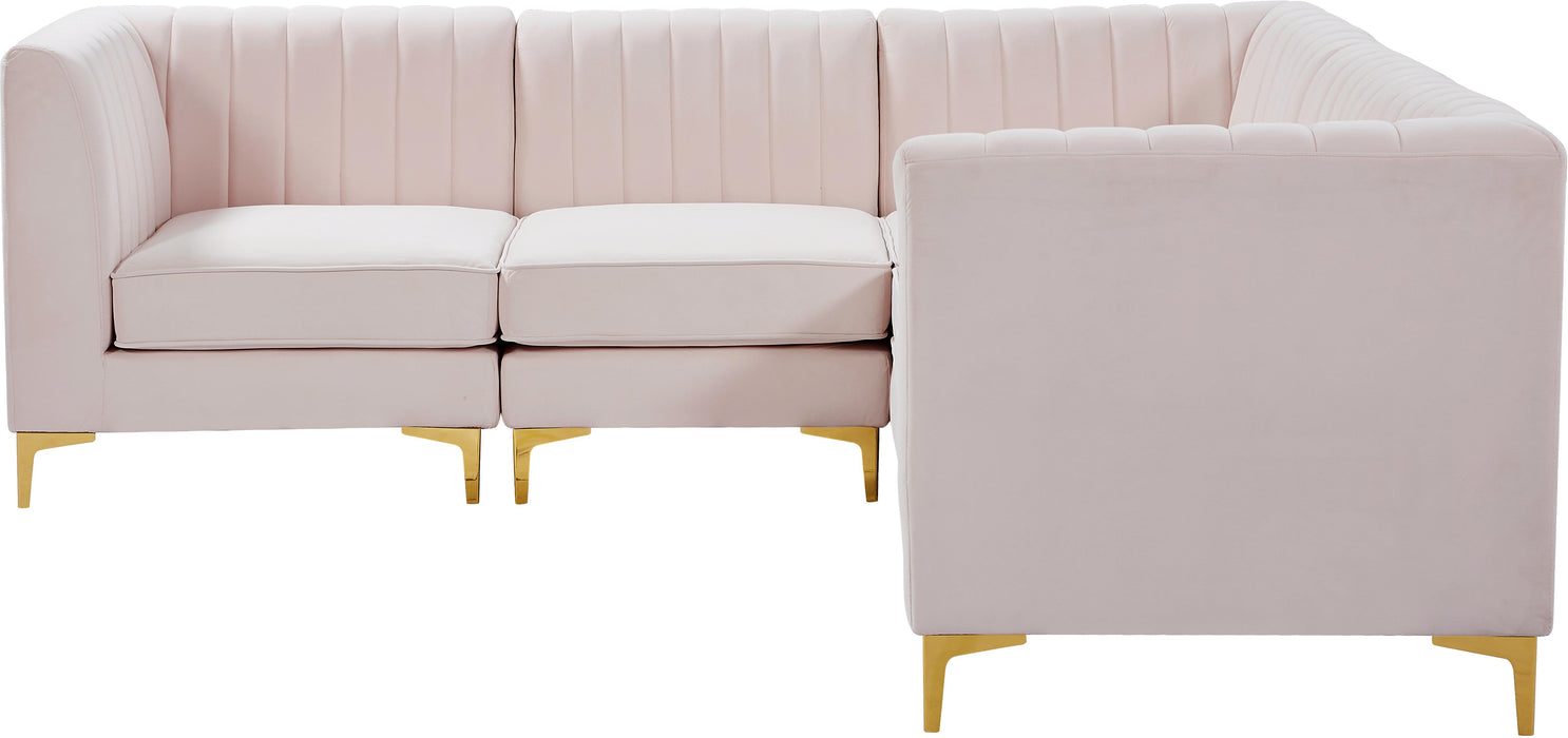 Alina Pink Velvet Modular Sectional