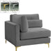 Julia Grey Velvet Modular Corner Chair image