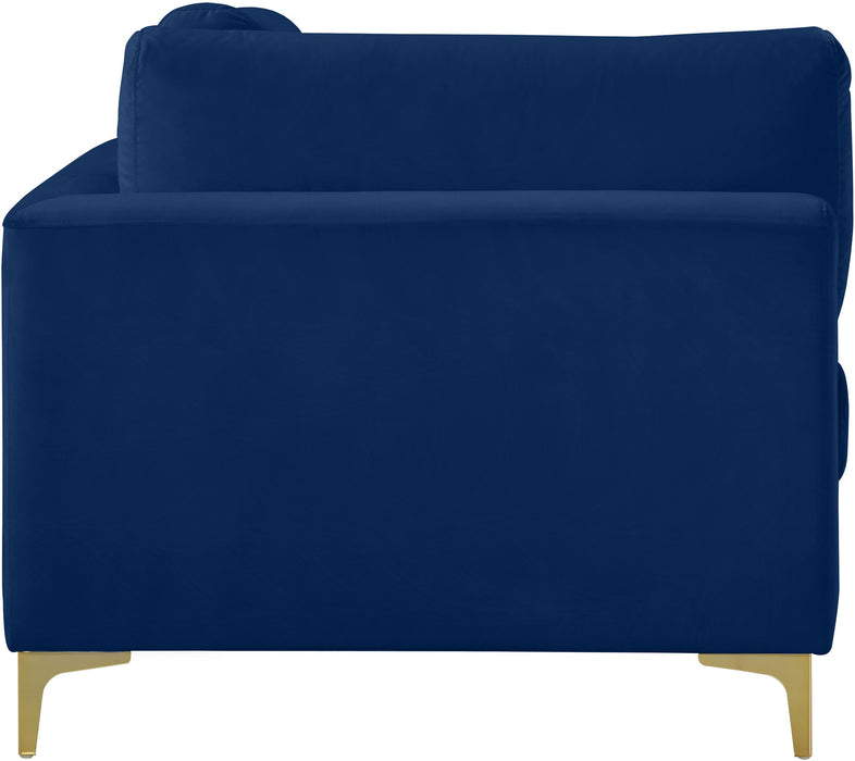 Julia Navy Velvet Modular Corner Chair